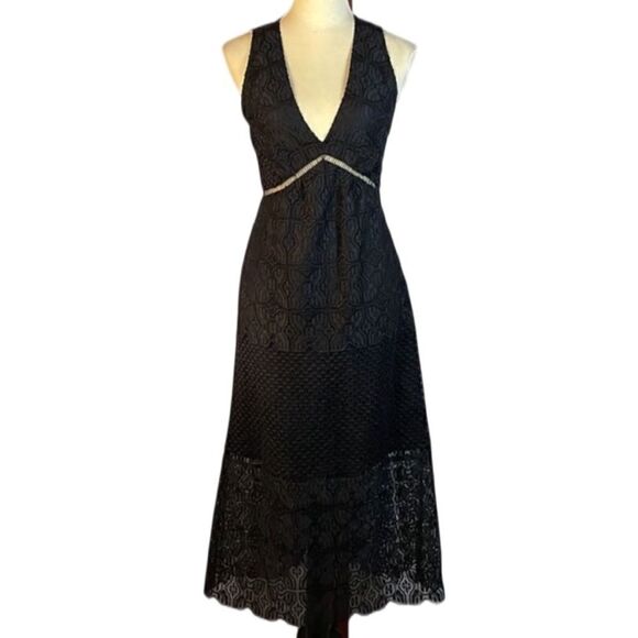 Anthropologie Joie Ardal Lace Sleeveless Midi Dress w/Cut Outs Like New (Size:4) - Picture 2 of 14